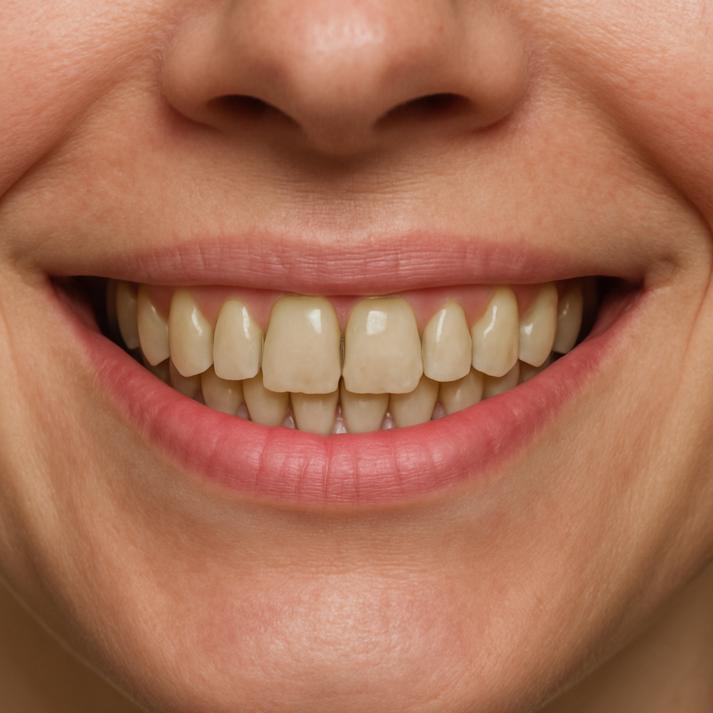 Implant restoration and smile balance — before