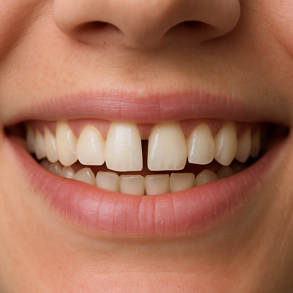 Smile refinement with restorative detailing — before